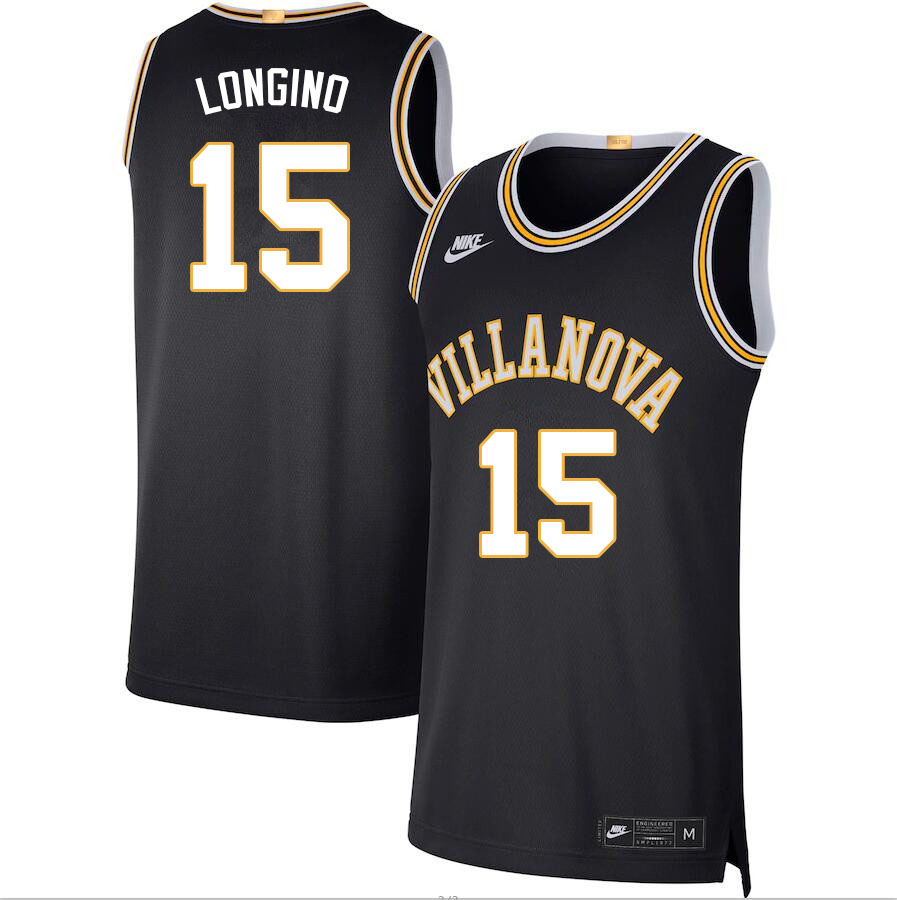 Men #15 Jordan Longino Willanova Wildcats College Basketball Jerseys Sale-Navy